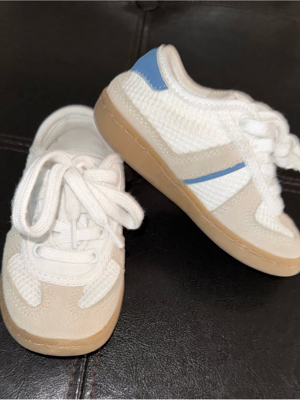 Zara Kids White, Tan & Blue Casual Sneakers